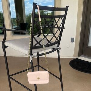 Elegant Pink Tori Burch Crossbody Bag